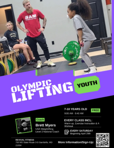 Youth Olympic Lifting Flyer 1 - Revival Fitness - Revival Fitness youth olympic lifting training maryland
